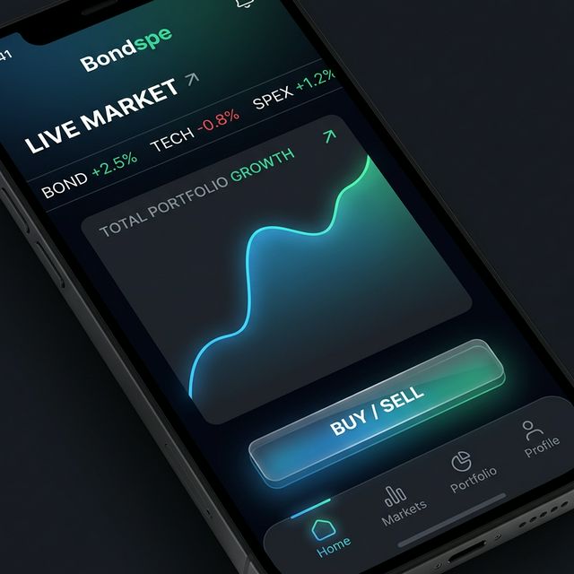 High-contrast financial UI designed for trust