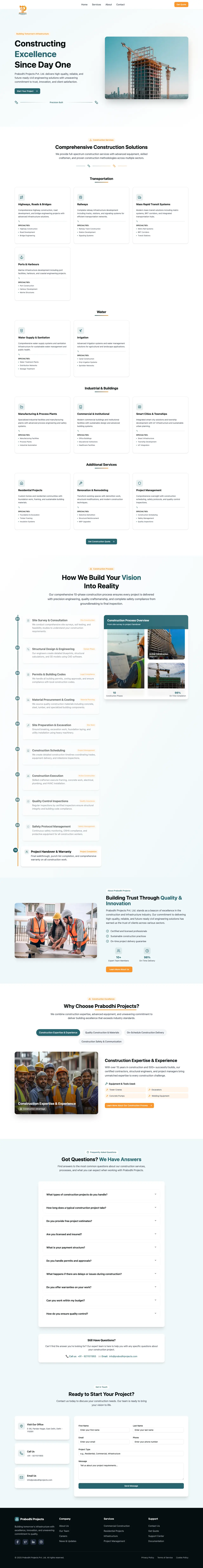 Prabodhi Projects website, slowly scrolling
