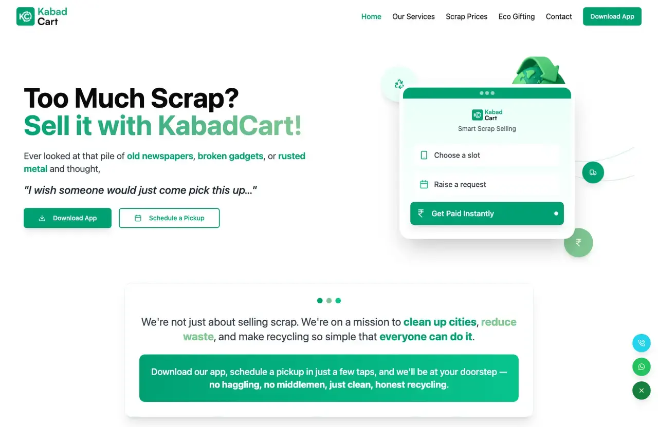 KabadCart website screenshot